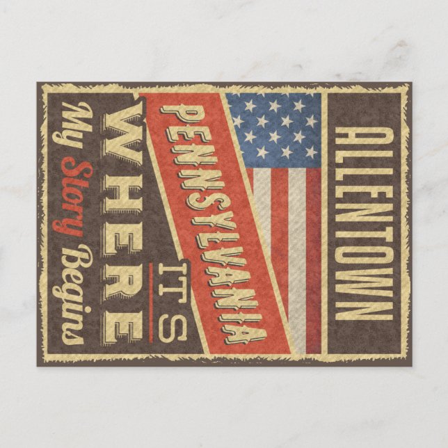 Cartão Postal Allentown Pennsylvania (Frente)