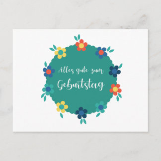 Cartão Postal Alles gute zum Geburstag - Parabéns em alemão