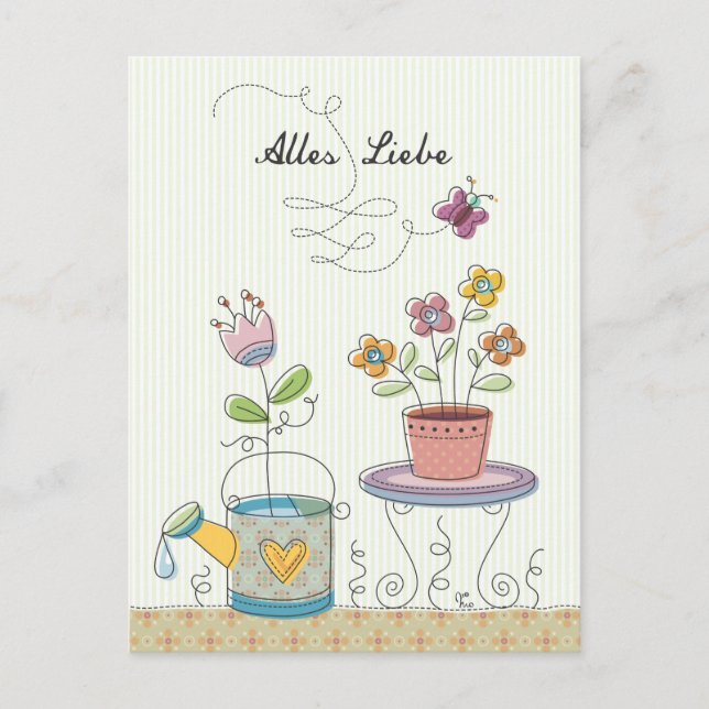 Cartão Postal Alles Liebe (Frente)