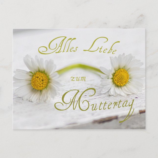 Cartão Postal Alles Liebe zum Muttertag! (Frente)