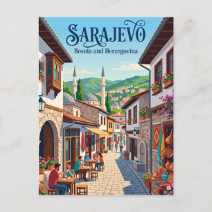 Cartão Postal Alley Baščaršija Bósnia e Herzegovina