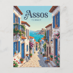 Cartão Postal Alley de Assos Turquia