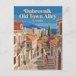Cartão Postal Alley do Centro Histórico de Dubrovnik Croácia