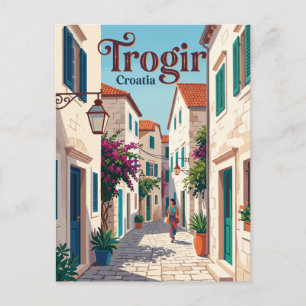 Cartão Postal Alley do Centro Histórico de Trogir Croácia