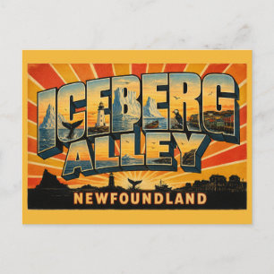 Cartão Postal Alley do Iceberg Terra Nova Gigantes Antigos
