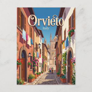 Cartão Postal Alley em Orvieto Itália