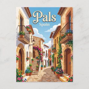 Cartão Postal Alley em Pals Espanha