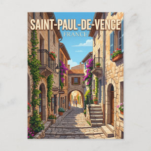 Cartão Postal Alley em Saint-Paul-de-Vence França