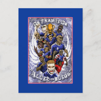 Cartão Postal Allez Les Bleus França campeã de futebol presentes