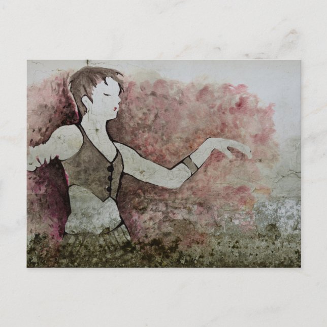 Cartão Postal Allie Cat Grunge Tribal Belly Dancer (Frente)