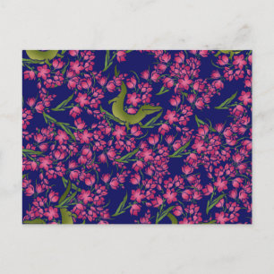 Cartão Postal Alligadores Florais Gator Girl Alligators