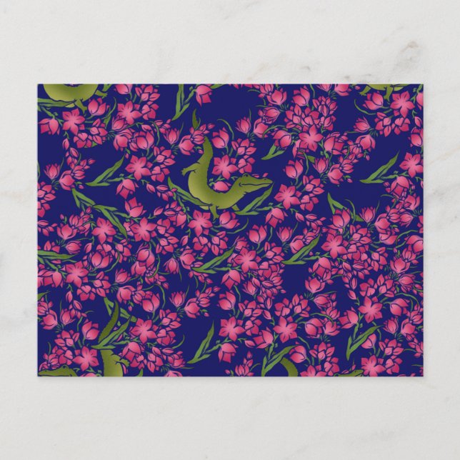 Cartão Postal Alligadores Florais Gator Girl Alligators (Frente)