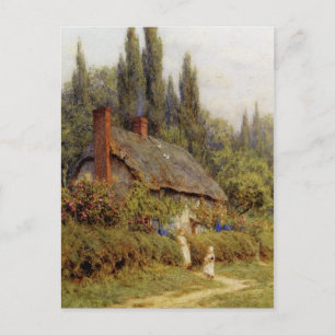 Cartão Postal Allingham West Horsley Surrey Children Em Um Camin