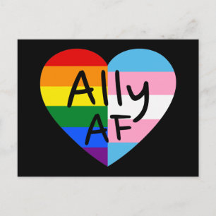 Cartão Postal Ally AF III - Orgulho da Fila Trans Gay de Sinaliz