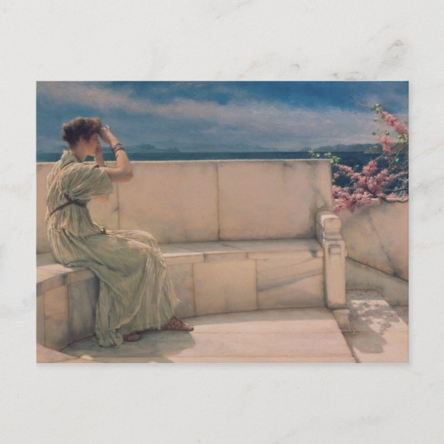 Cartão Postal Alma-Tadema | Expectativas, 1885 (Frente)