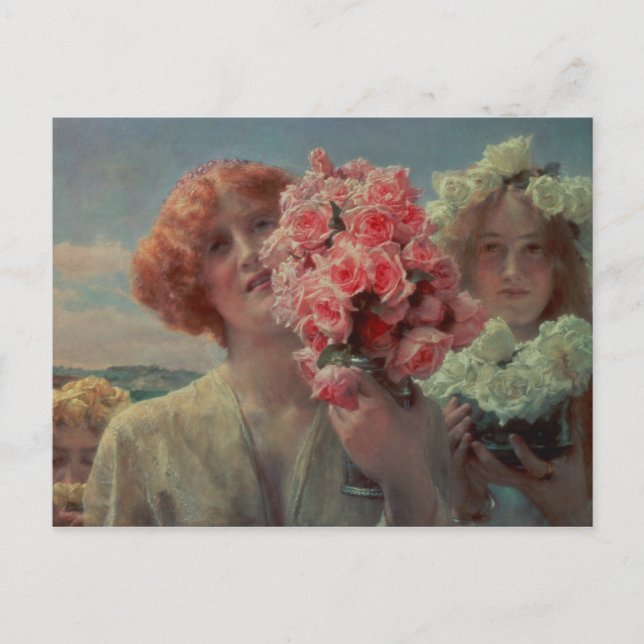 Cartão Postal Alma-Tadema | Oferta de Verão, 1911 (Frente)