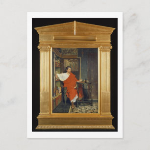 Cartão Postal Alma-Tadema Um Escrivão Romano Escrevendo Despac