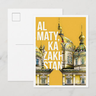 Cartão Postal Almaty Cazaquistão Viagens Antigas 