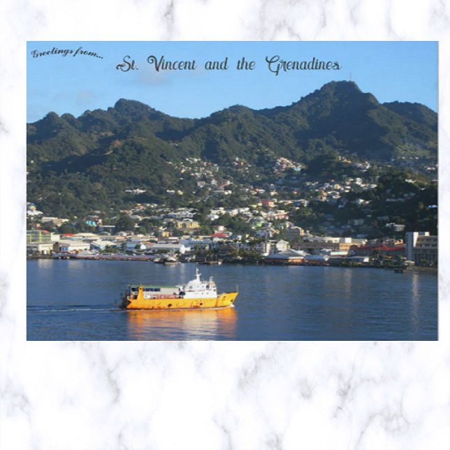 Cartão Postal Almirante Ferry II Velejando Para Ruas. Vincent. (Criador carregado)