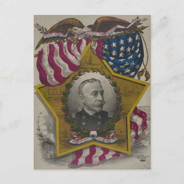 Cartão Postal Almirante George Dewey (Frente)