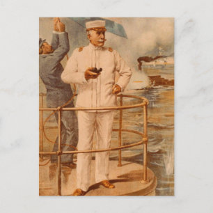 Cartão Postal Almirante George Dewey em Manila Bay