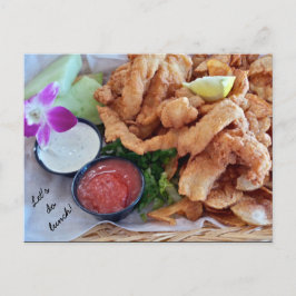 Cartão Postal Almoço do vamos! Flórida Grouper Fingers