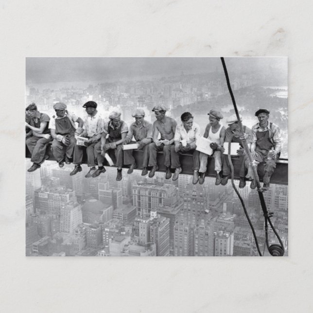 Cartão Postal Almoço Em Um Arranha-Céu (Frente)