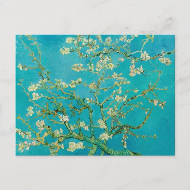 Cartão Postal Almond Blossoms de Vincent van Gogh (1890) (Frente)
