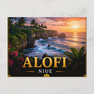 Cartão Postal 📍 Alofi Niue Viagem Lembrança Ilha Visitantes 🌴