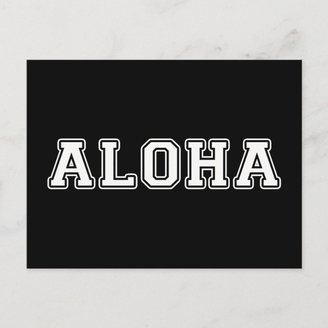 Cartão Postal Aloha (Frente)