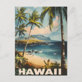 Cartão Postal Aloha Awaits: Uma Vintage Hawaii