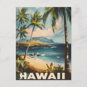 Cartão Postal Aloha Awaits: Uma Vintage Hawaii