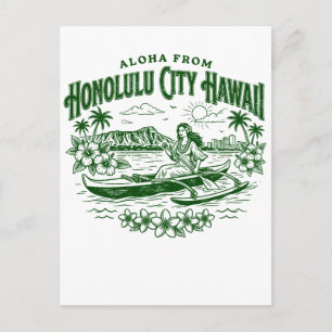 Cartão Postal Aloha da cidade de Honolulu Havaí