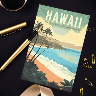 Cartão Postal Aloha da Viagens vintage do Havaí