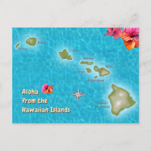 Cartão Postal Aloha das Ilhas Havaianas