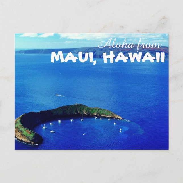Cartão Postal Aloha de Maui Hawaii (Frente)