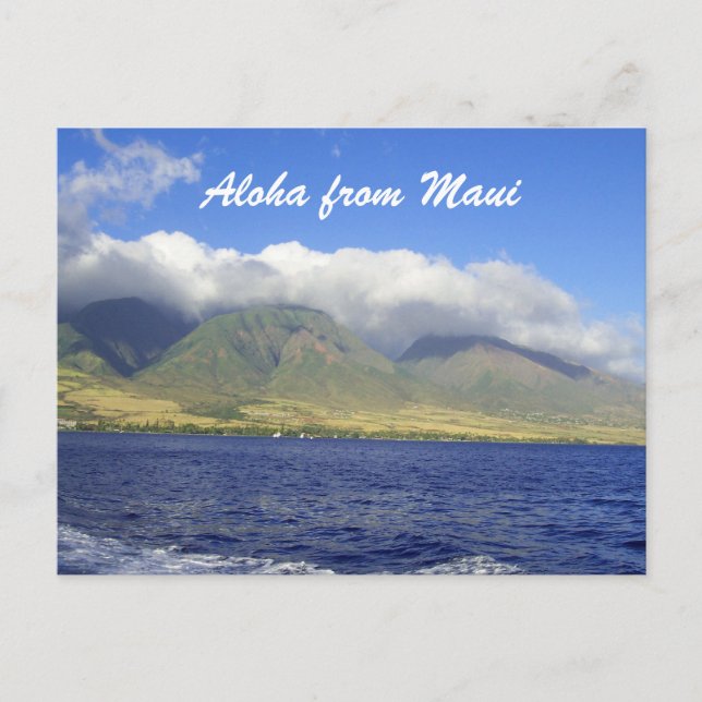Cartão Postal Aloha de Maui Hawaii (Frente)