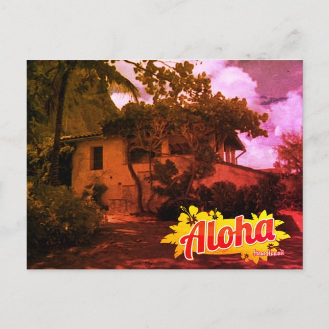 Cartão Postal Aloha do cartão-postal do Havaí (Frente)