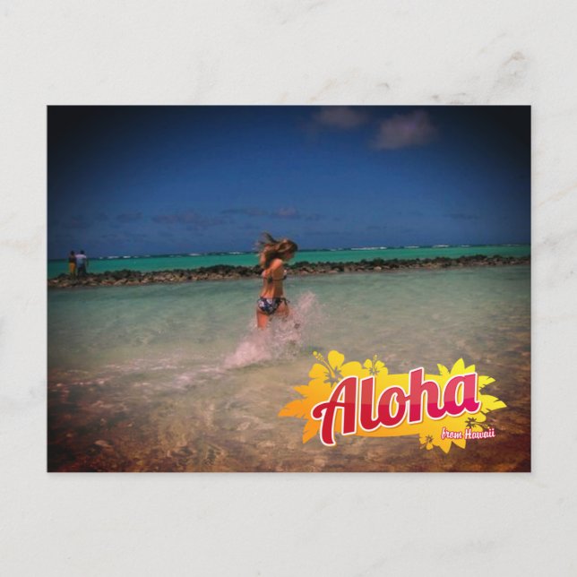 Cartão Postal Aloha do cartão-postal do Havaí (Frente)