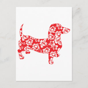 Cartão Postal Aloha Doxie Dachshund