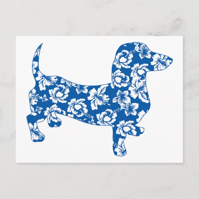 Cartão Postal Aloha Doxie Dachshund (Frente)