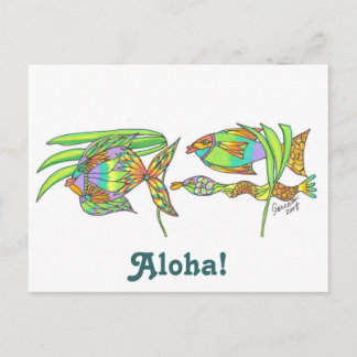 Cartão Postal Aloha Fish
