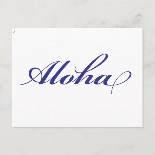 Cartão Postal Aloha Havaí (Frente)