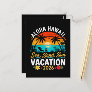 Cartão Postal Aloha Havaí Mar Areia Sol 2026