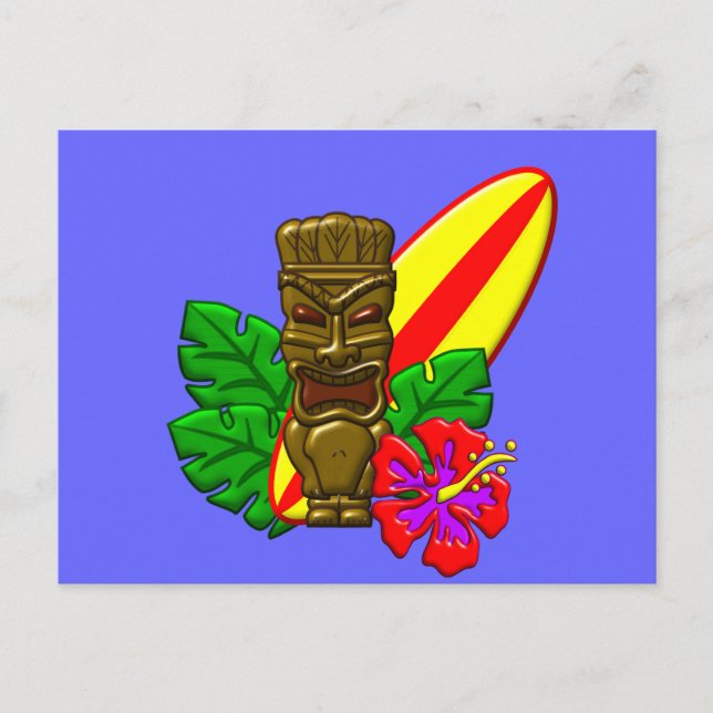 Cartão Postal Aloha Hawaii Surfer (Frente)
