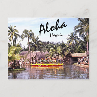 Cartão Postal Aloha Hawaiian Hula Dancers Retro