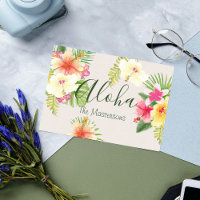 Aloha Hawaiian Tropical Floral Personalizada