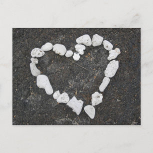 Cartão Postal Aloha * Love * Coral Heart - Personalizável!