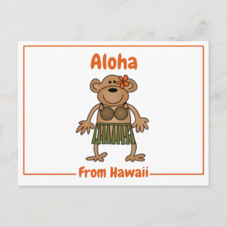 Cartão Postal Aloha Monkey