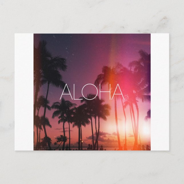Cartão Postal Aloha Tropical Night (Frente)